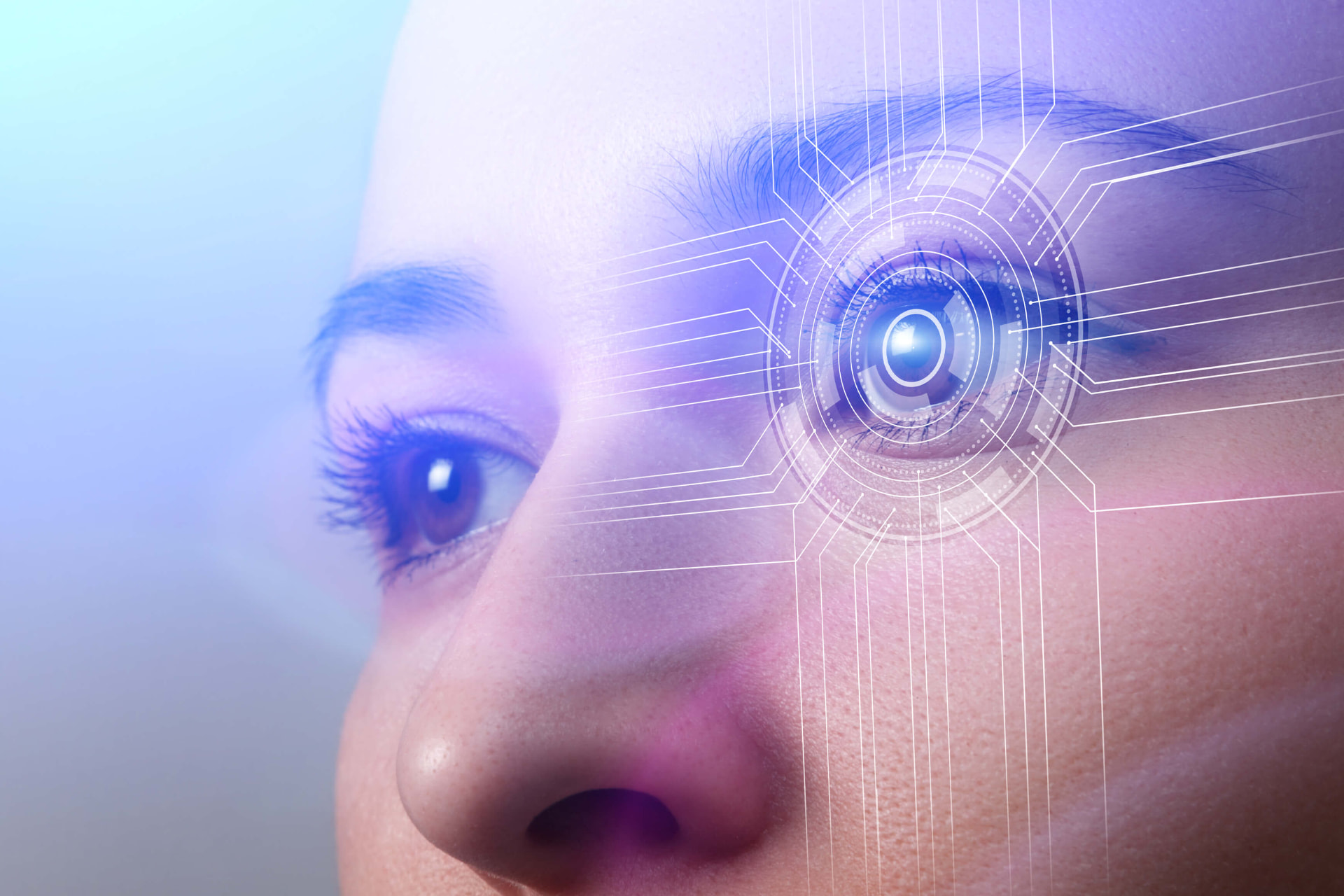 Escaneo biométrico de iris para verificación de identidad digital